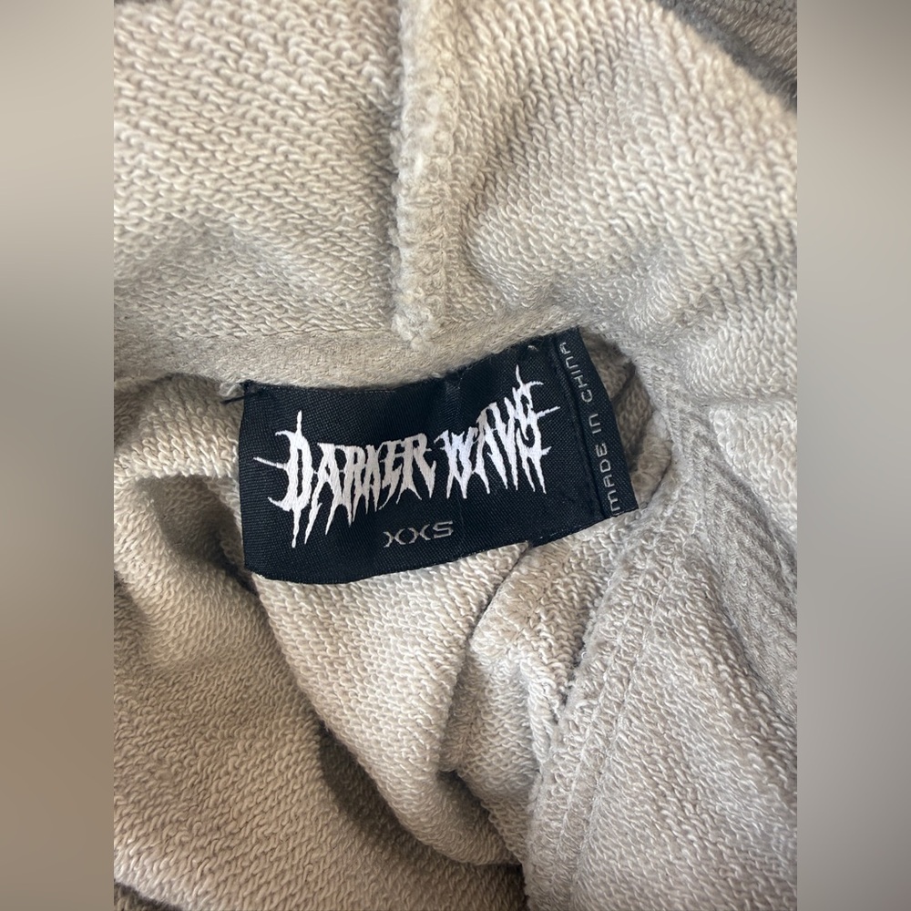 Darker Wavs Dolls Kill Modulation Hooded Sweatshirt Logo Rope Grunge Burning Man - Picture 6 of 6